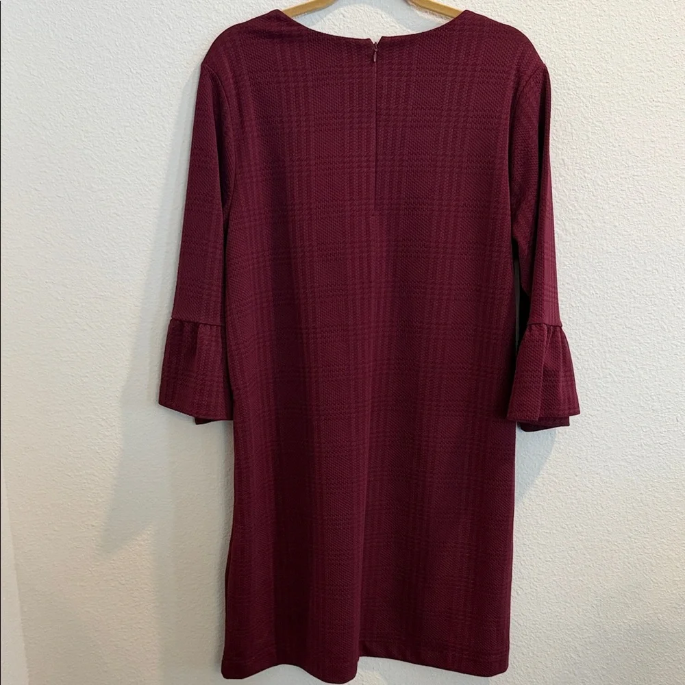 Banana Republic Elegant Burgundy Long Sleeve Dress - Picture 5 of 5